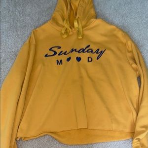 semi cropped sweatshirt